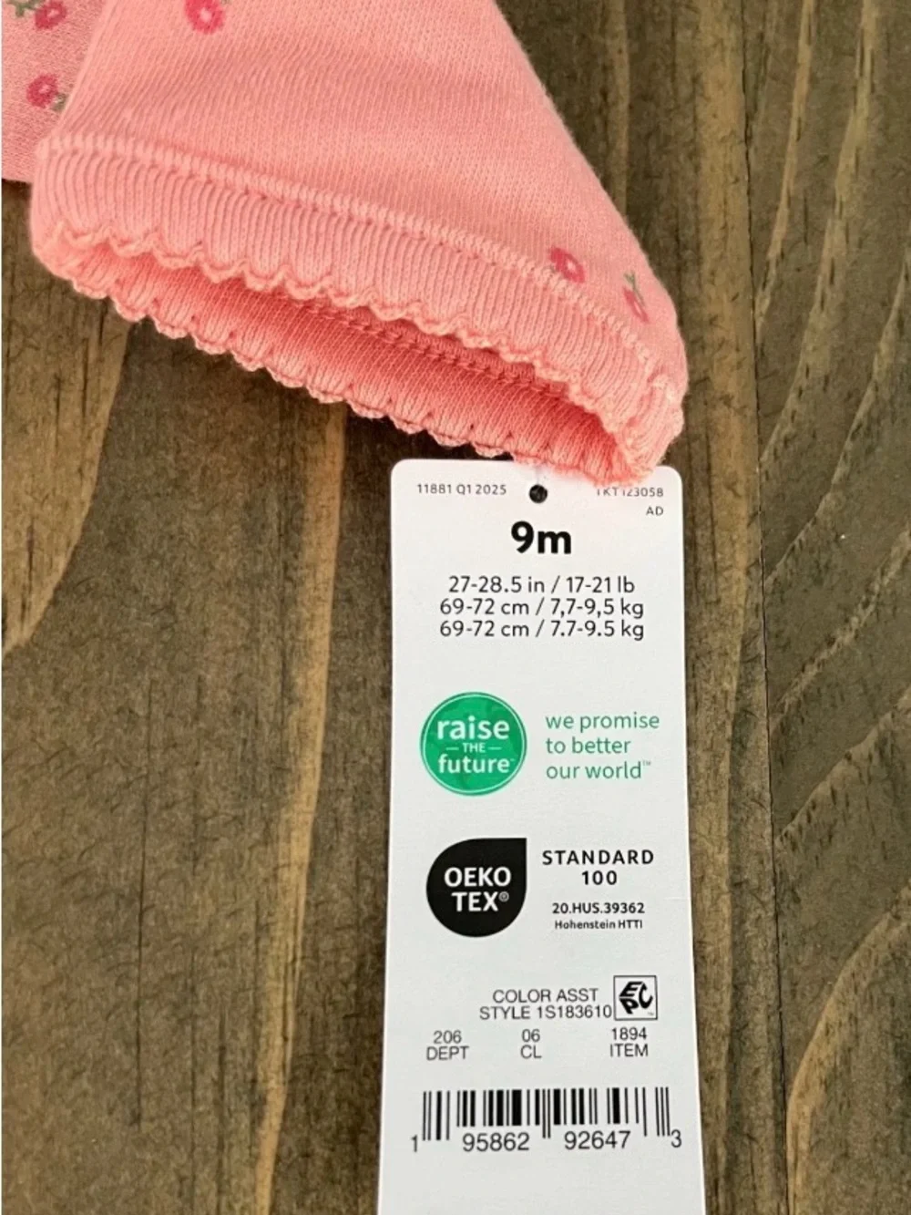 Carter's Pink 'Little Sister' Footed One-Piece Pajama